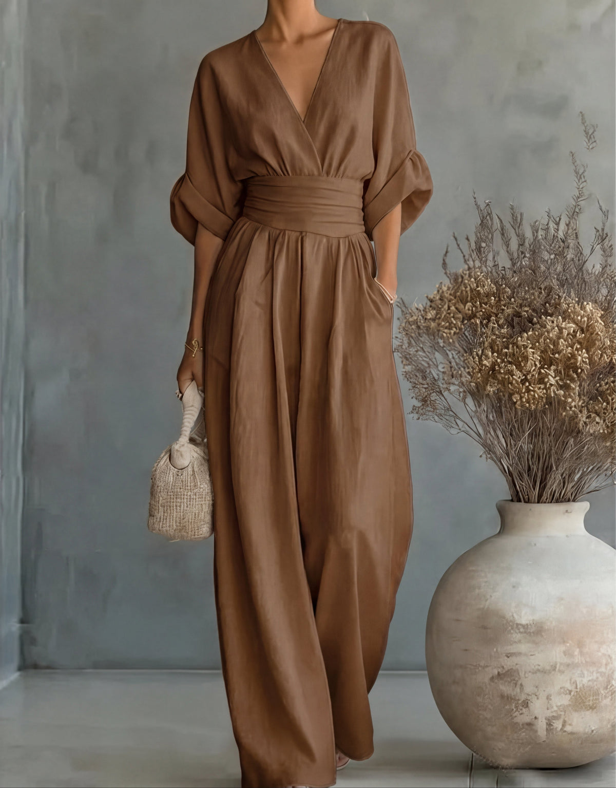 Beatrix | Women's Linen Wide-Leg Jumpsuit