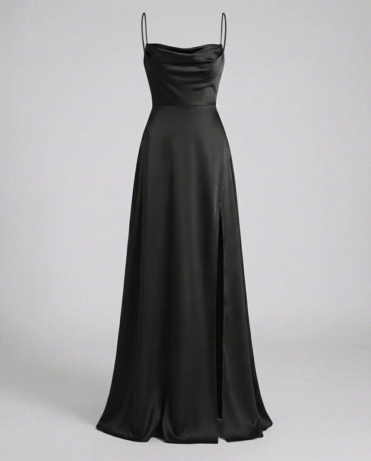 Evelyn | Women's Satin Cowl Neck Maxi Dress