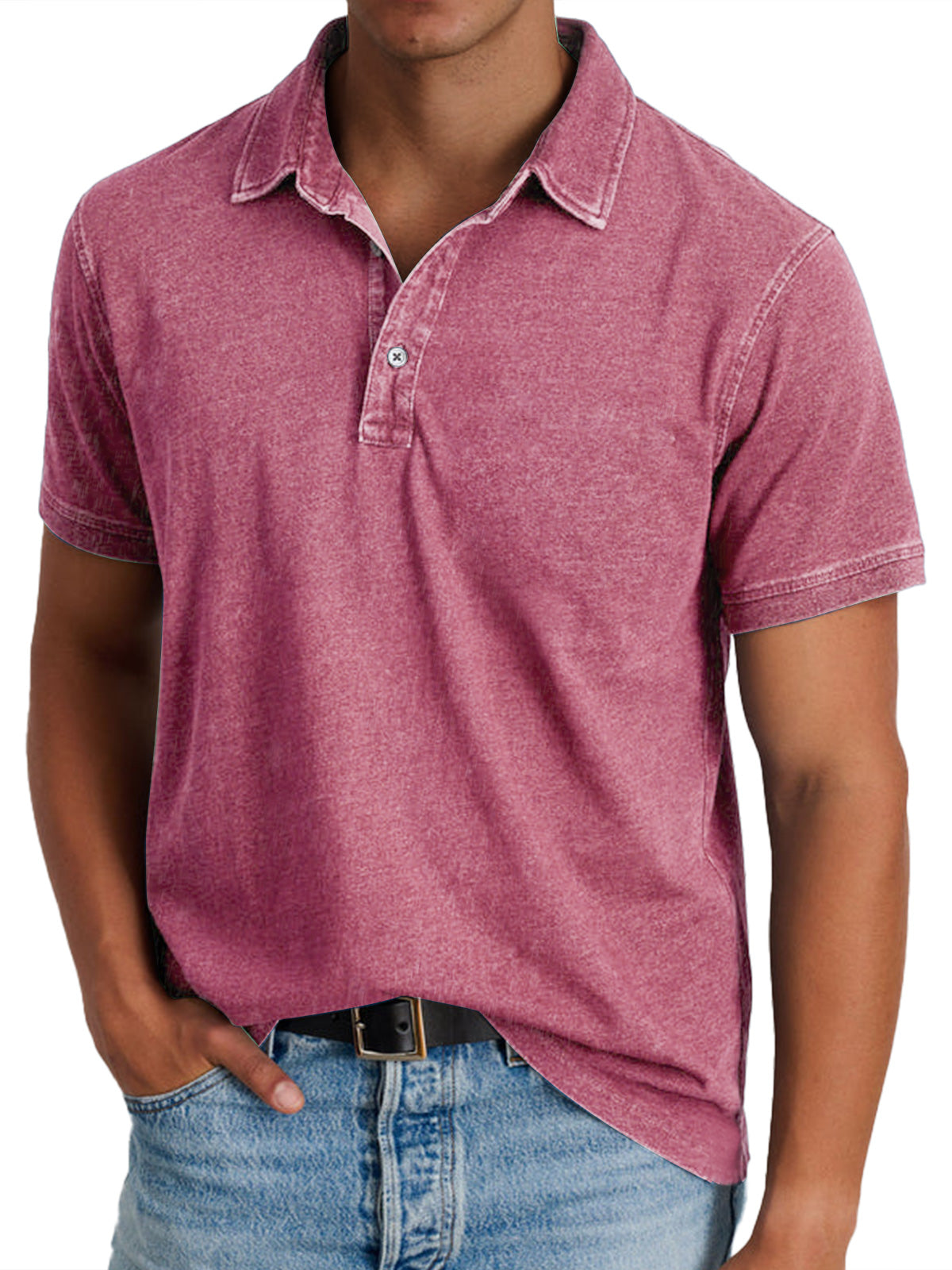 Weston | Men's Washed Short Sleeve Polo Shirt