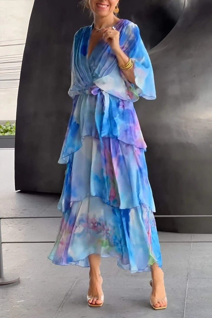 Annabelle | Women's Wrap Tiered Maxi Dress