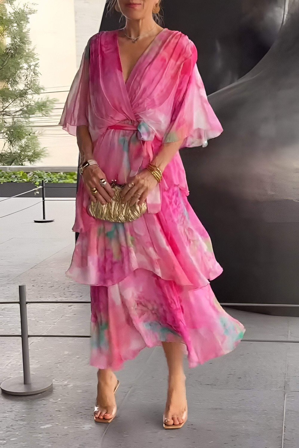 Annabelle | Women's Wrap Tiered Maxi Dress