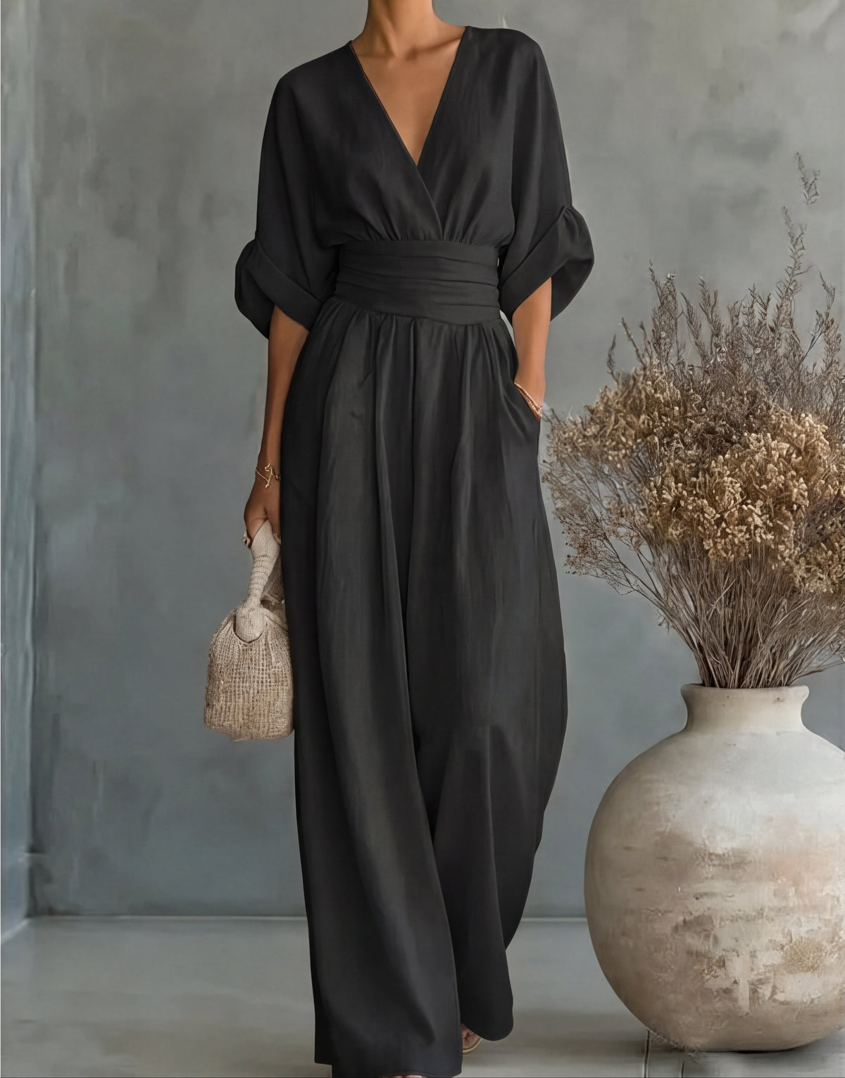 Beatrix | Women's Linen Wide-Leg Jumpsuit