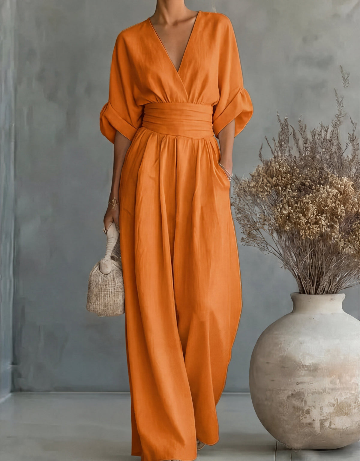 Beatrix | Women's Linen Wide-Leg Jumpsuit