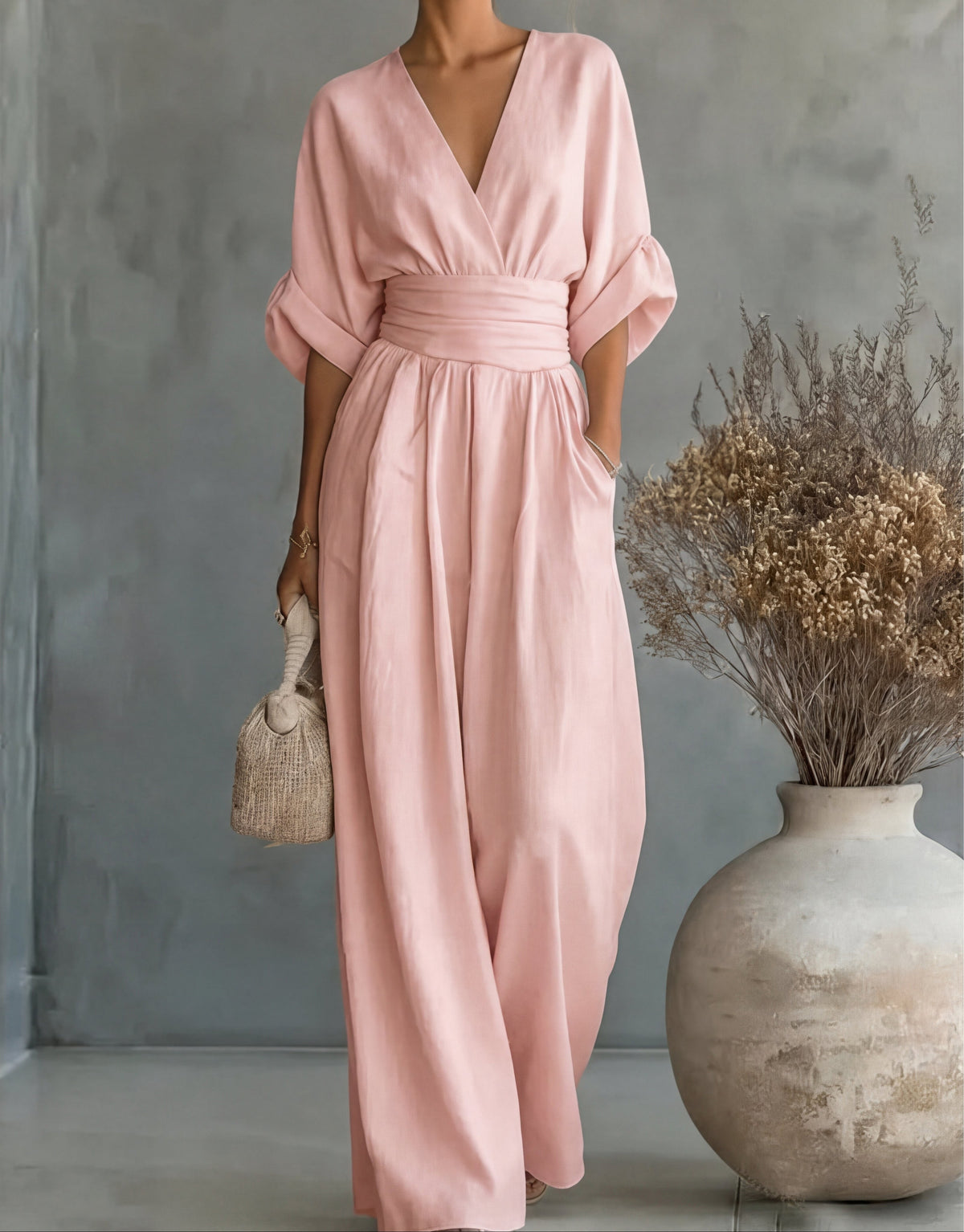 Beatrix | Women's Linen Wide-Leg Jumpsuit