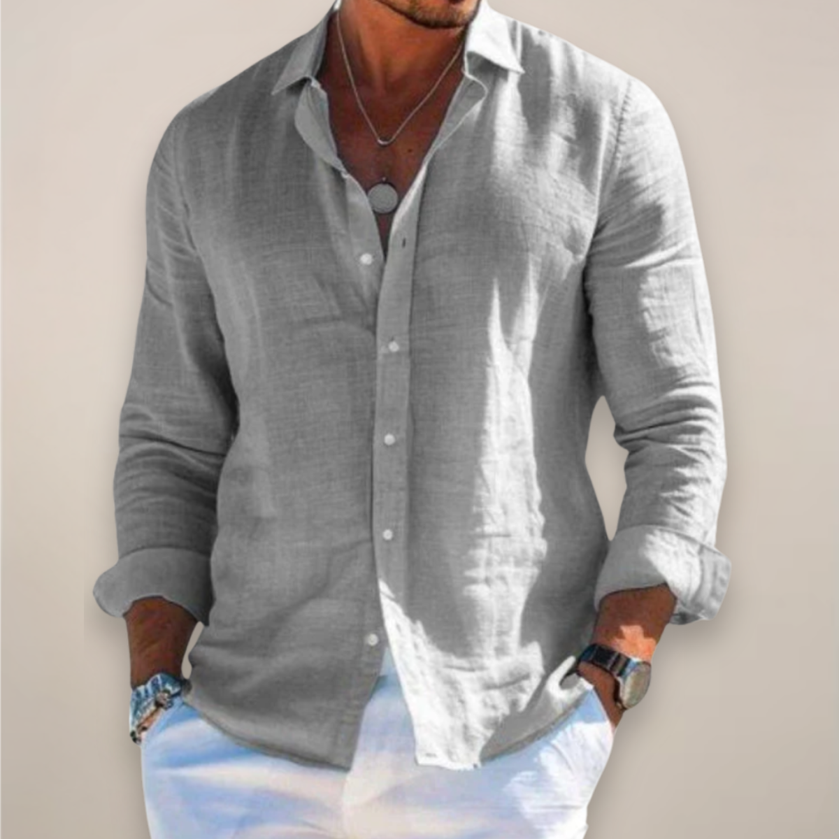 Darcy | Men's Linen Button Up Shirt