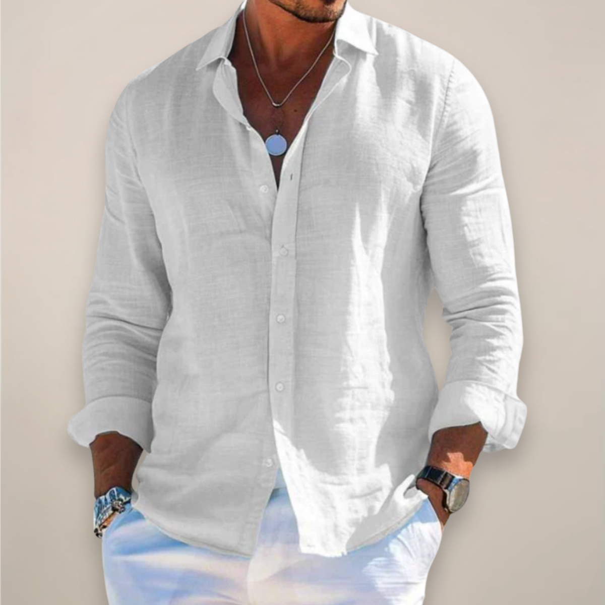 Darcy | Men's Linen Button Up Shirt