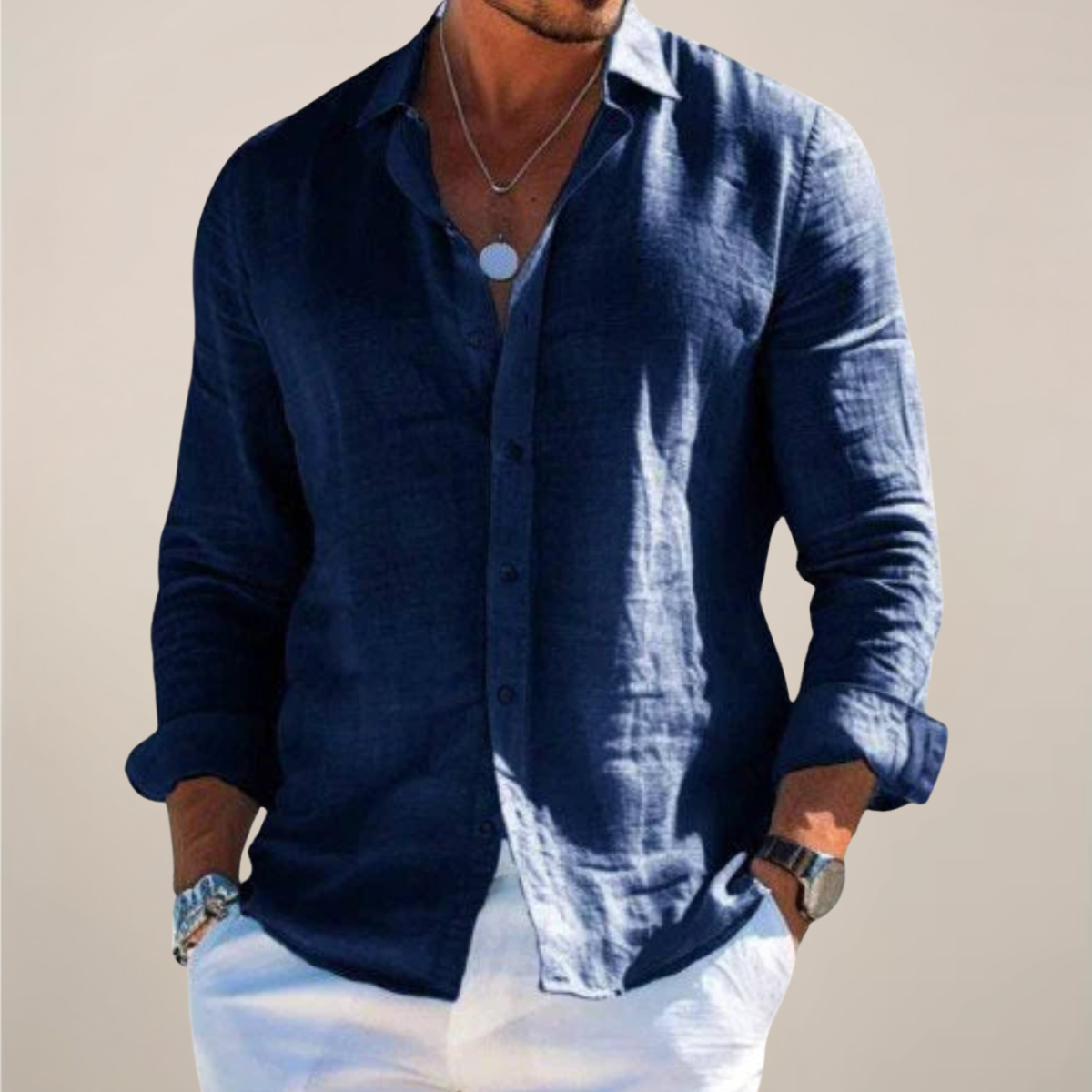 Darcy | Men's Linen Button Up Shirt