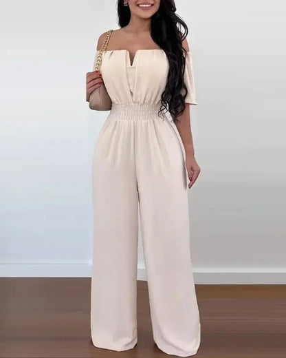 Delilah | Women's Off-Shoulder Wide Leg Jumpsuit