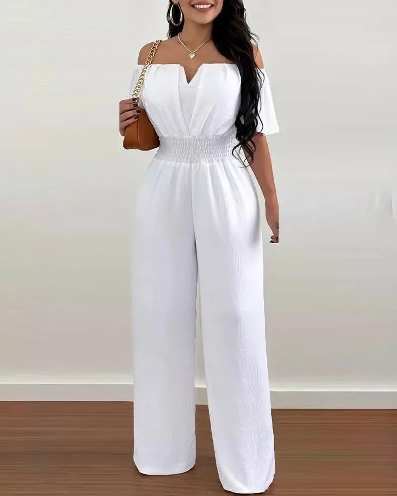 Delilah | Women's Off-Shoulder Wide Leg Jumpsuit