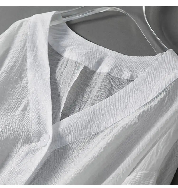 Eliana | Women's Linen Batwing Blouse