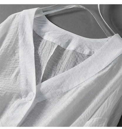 Eliana | Women's Linen Batwing Blouse