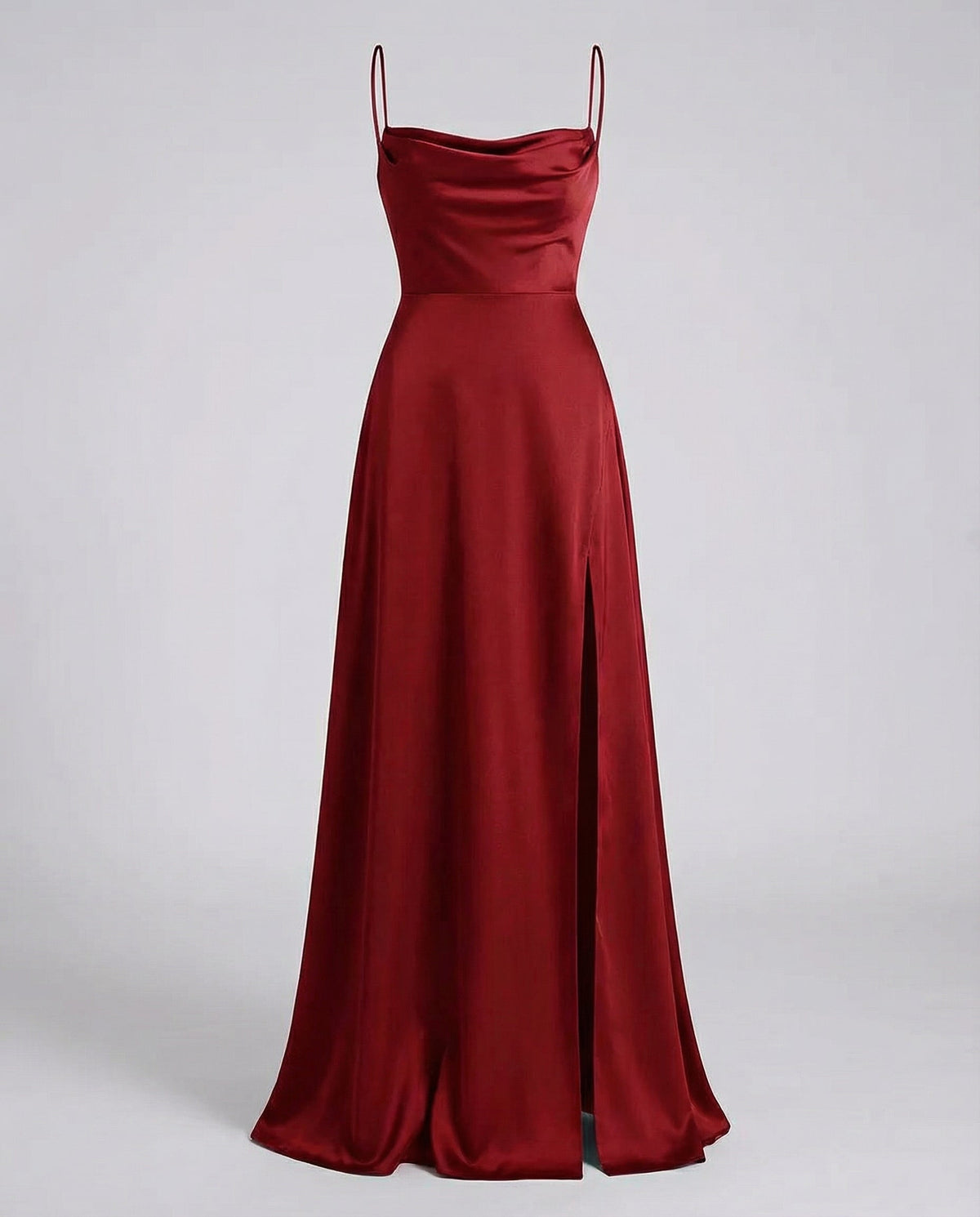 Evelyn | Women's Satin Cowl Neck Maxi Dress