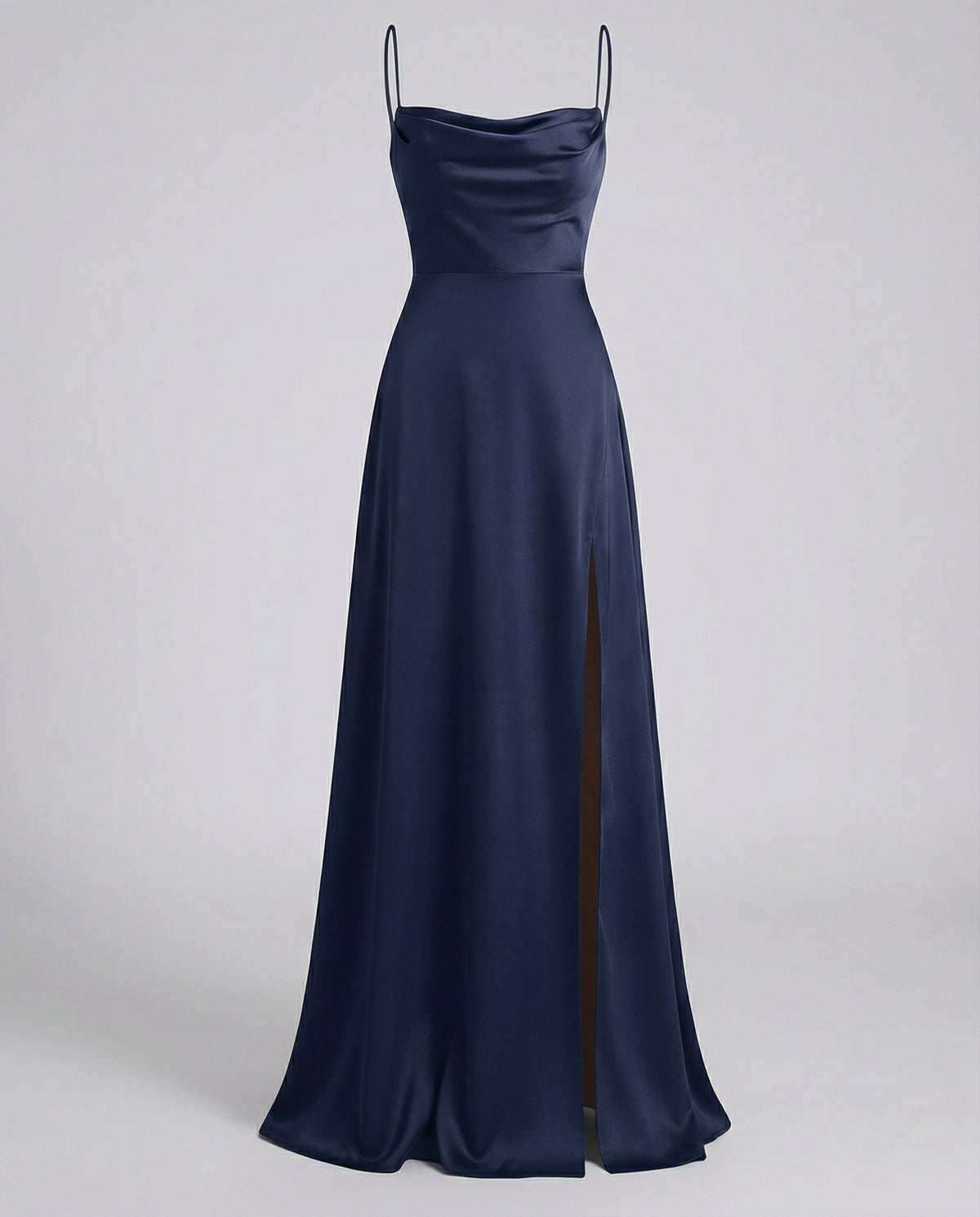 Evelyn | Women's Satin Cowl Neck Maxi Dress