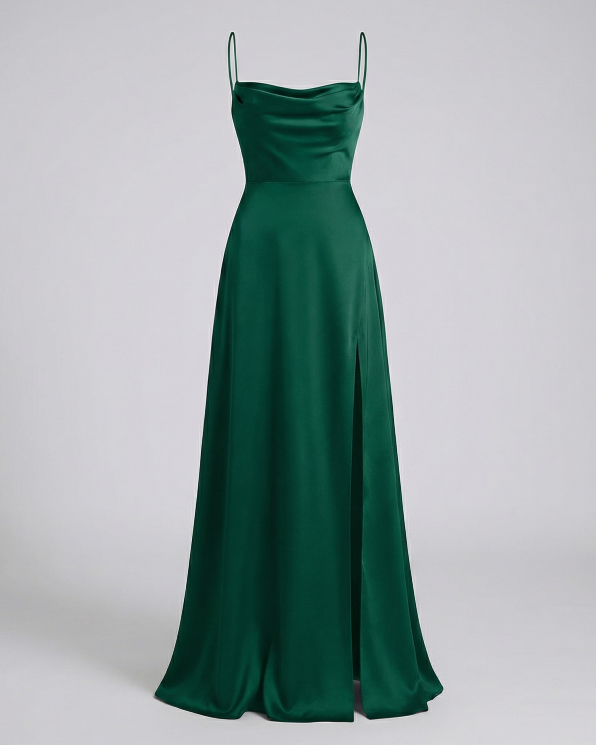 Evelyn | Women's Satin Cowl Neck Maxi Dress