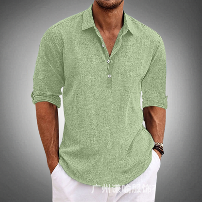 Hamish | Men's Linen Popover Shirt