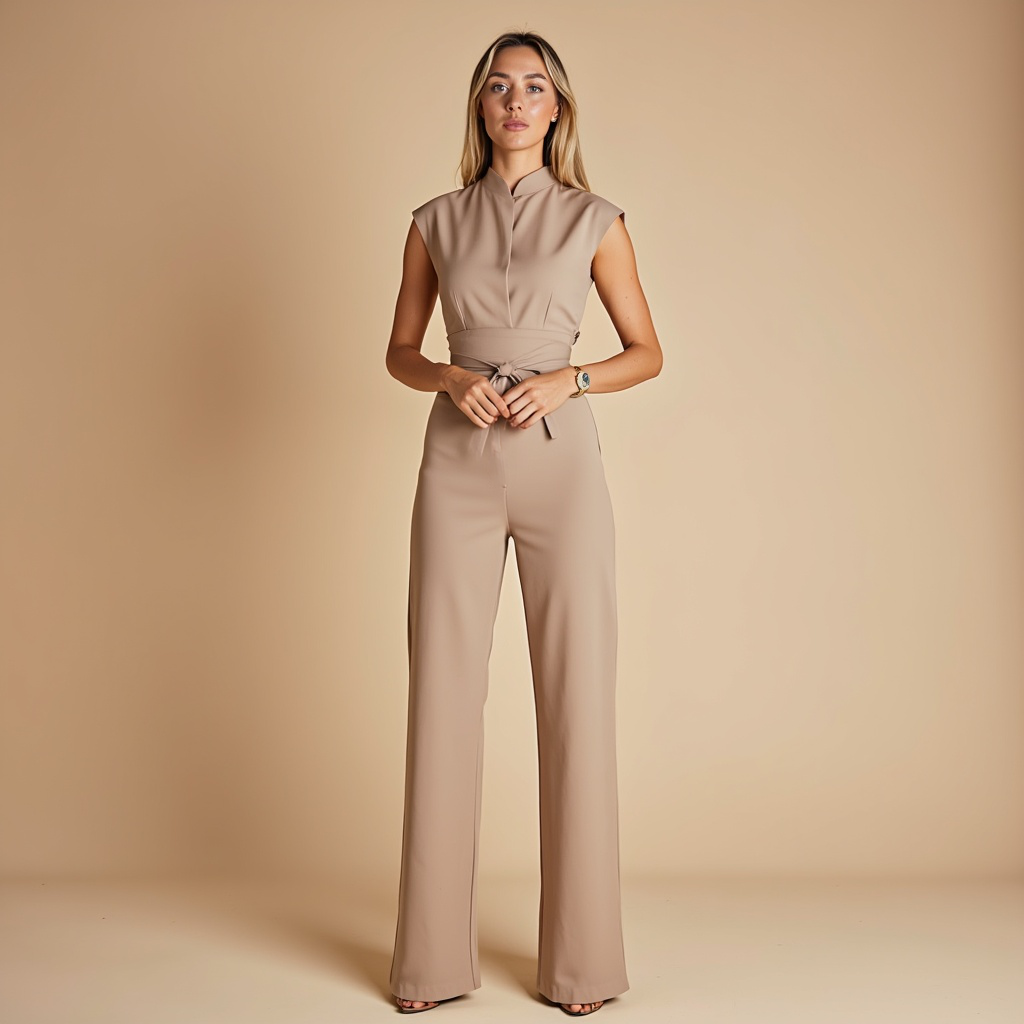 Harlen | Women's Sleeveless Wide Leg Jumpsuit