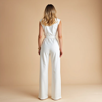 Harlen | Women's Sleeveless Wide Leg Jumpsuit