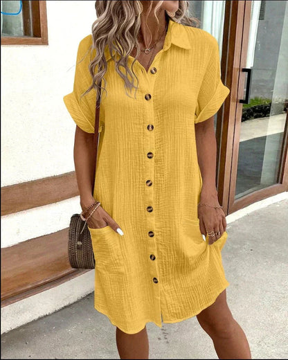 Harper | Women's Button Up Cotton Shirt Dress