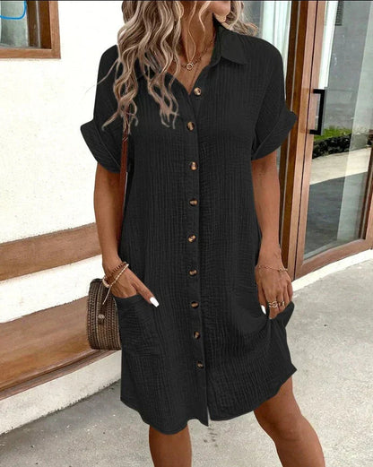 Harper | Women's Button Up Cotton Shirt Dress