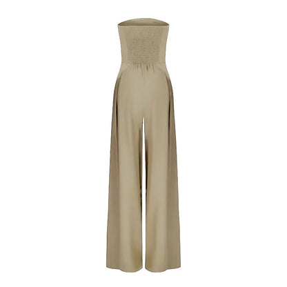 Harriet | Women's Strapless Wide Leg Jumpsuit
