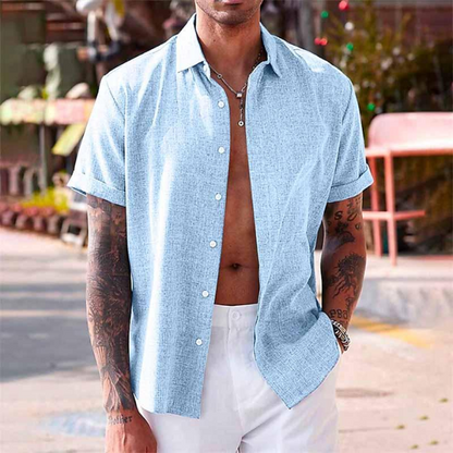 Jonah | Men's Linen Short Sleeve Shirt