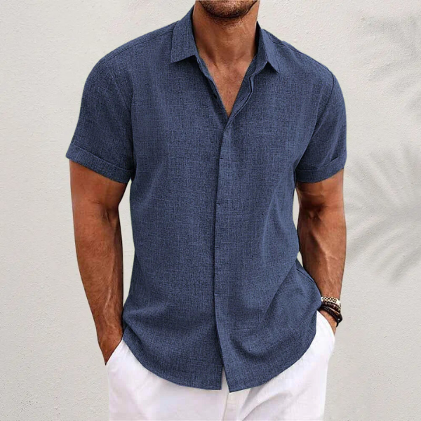Jonah | Men's Linen Short Sleeve Shirt