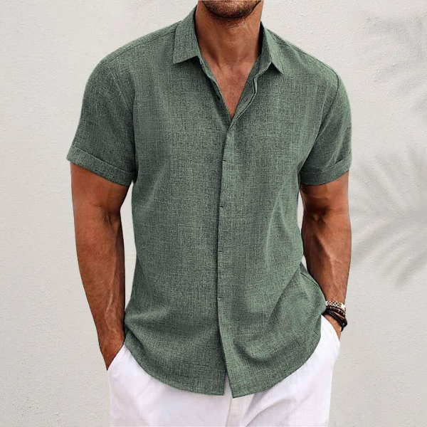 Jonah | Men's Linen Short Sleeve Shirt