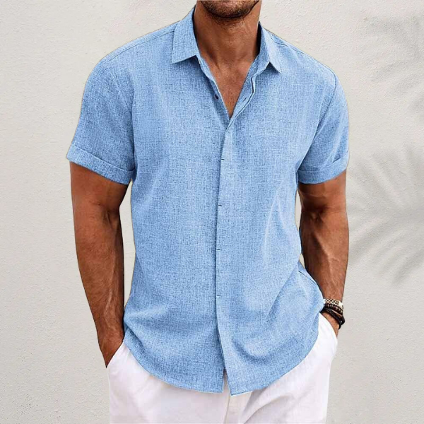 Jonah | Men's Linen Short Sleeve Shirt