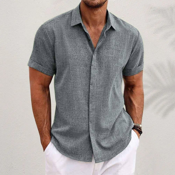 Jonah | Men's Linen Short Sleeve Shirt