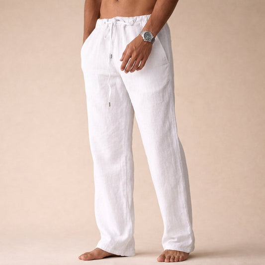 Lachlan | Men's Linen Drawstring Pants