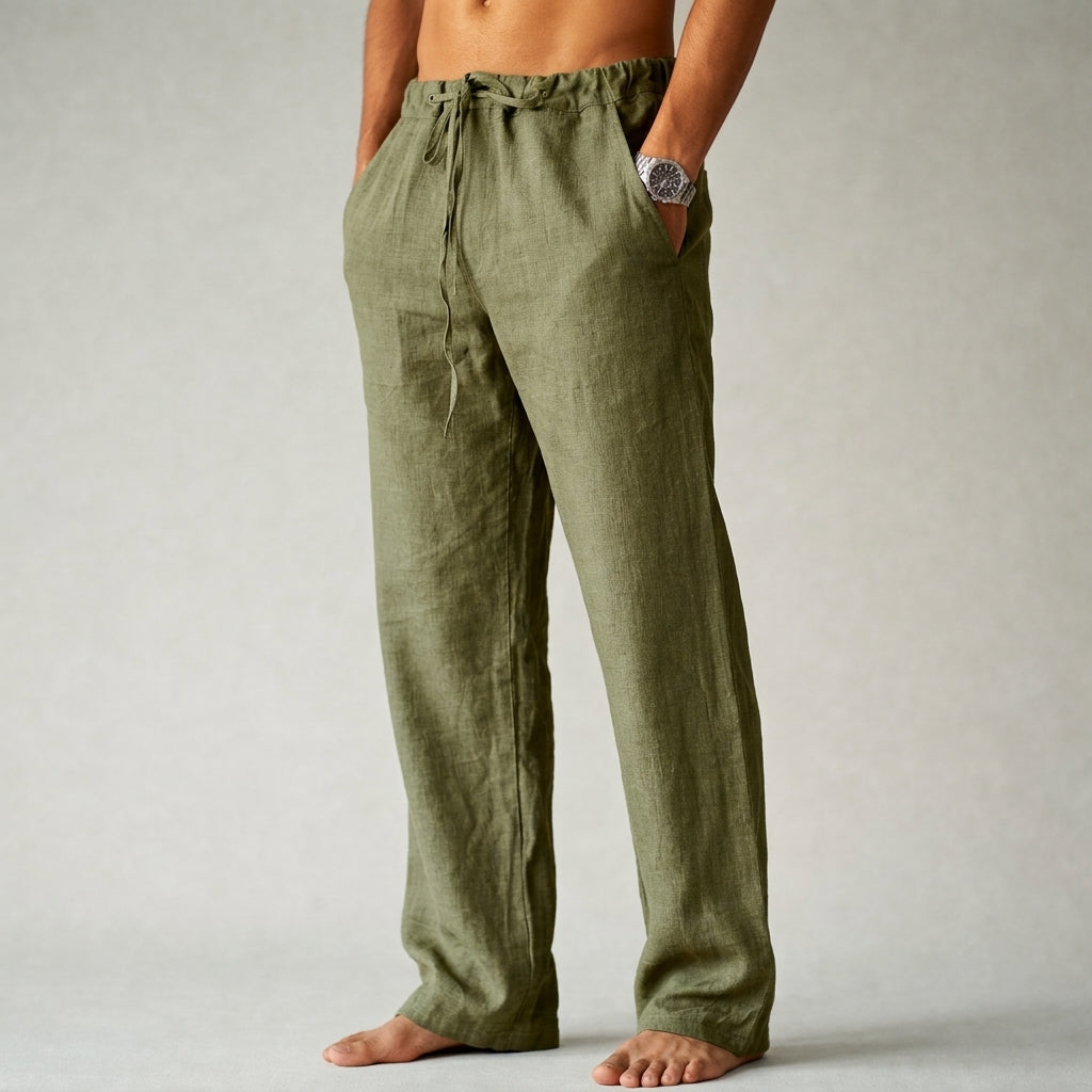 Lachlan | Men's Linen Drawstring Pants