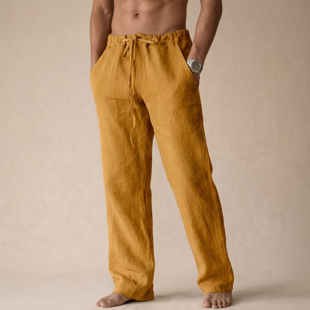 Lachlan | Men's Linen Drawstring Pants