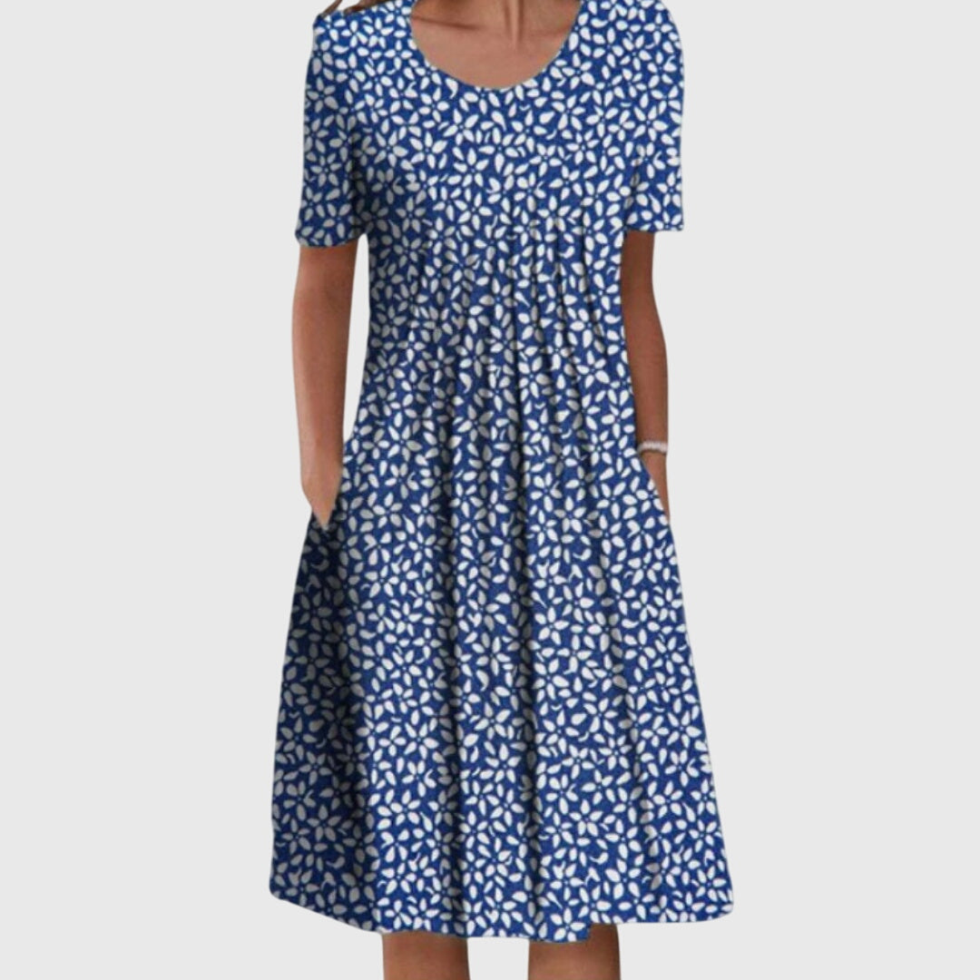 Lila | Women's Floral Short Sleeve Midi Dress