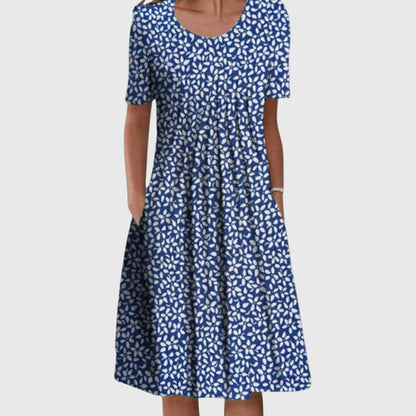 Lila | Women's Floral Short Sleeve Midi Dress