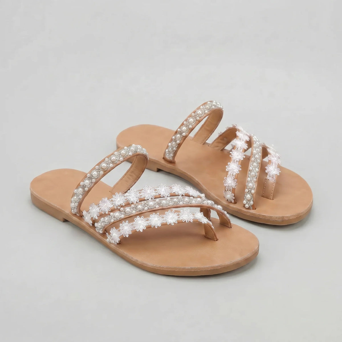 Lily | Women's Pearl Slide Sandals