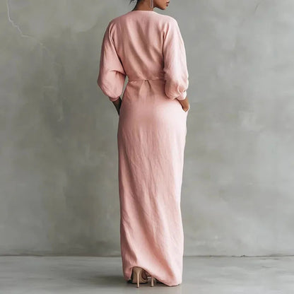 Marlowe | Women's Linen Wrap Maxi Dress