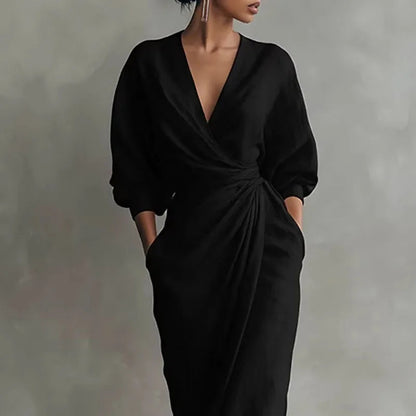 Marlowe | Women's Linen Wrap Maxi Dress