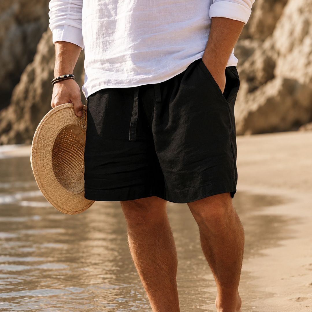 Spencer | Men's Drawstring Linen Shorts