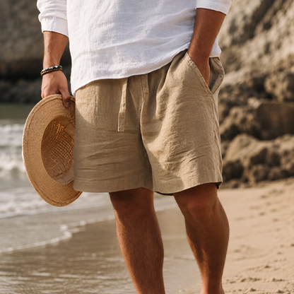 Spencer | Men's Drawstring Linen Shorts