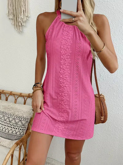 Tahlia | Women's Halter Boho Mini Dress