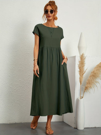 Tamsin | Women's Short Sleeve Midi Dress