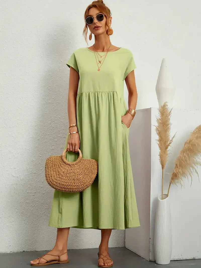 Tamsin | Women's Short Sleeve Midi Dress