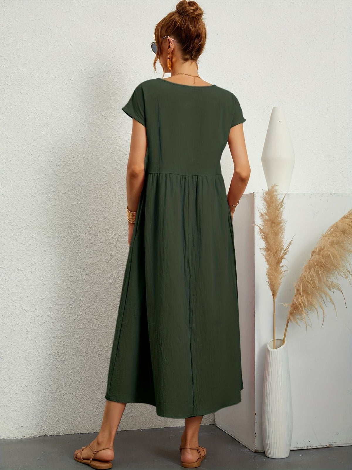 Tamsin | Women's Short Sleeve Midi Dress