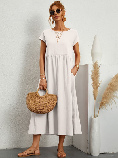 Tamsin | Women's Short Sleeve Midi Dress