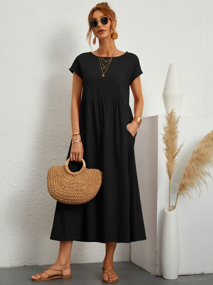 Tamsin | Women's Short Sleeve Midi Dress