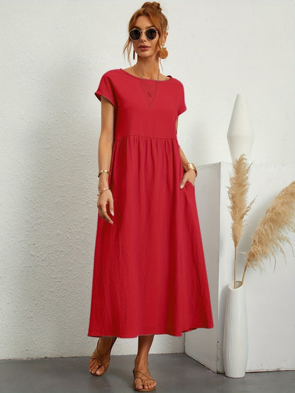 Tamsin | Women's Short Sleeve Midi Dress