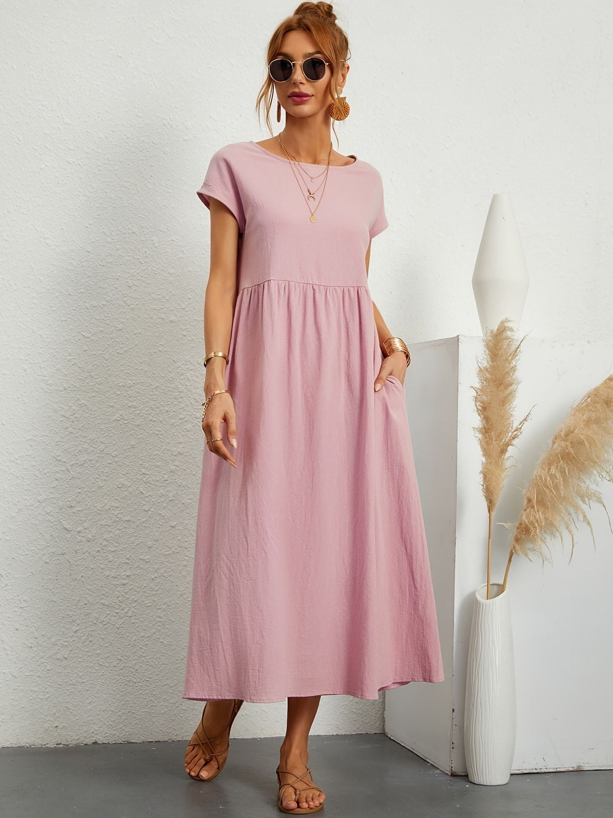 Tamsin | Women's Short Sleeve Midi Dress