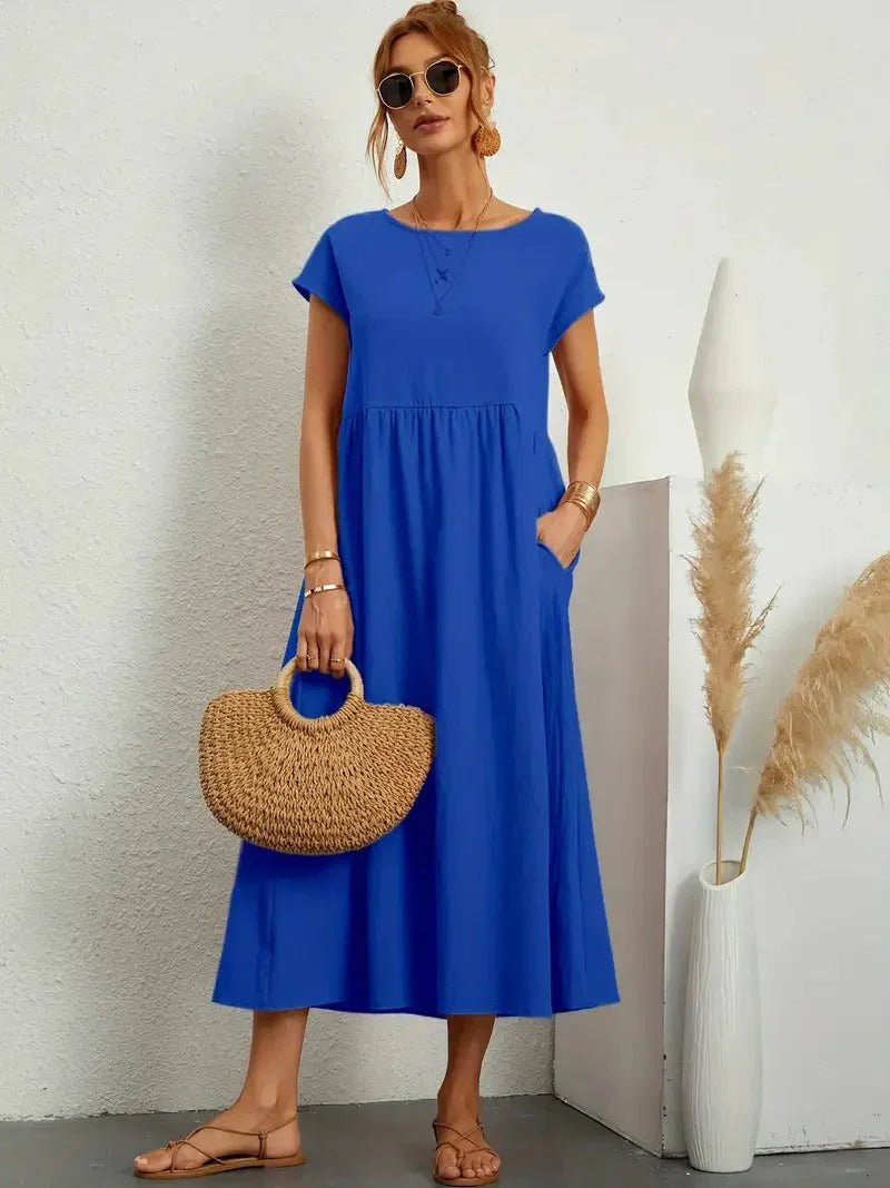 Tamsin | Women's Short Sleeve Midi Dress