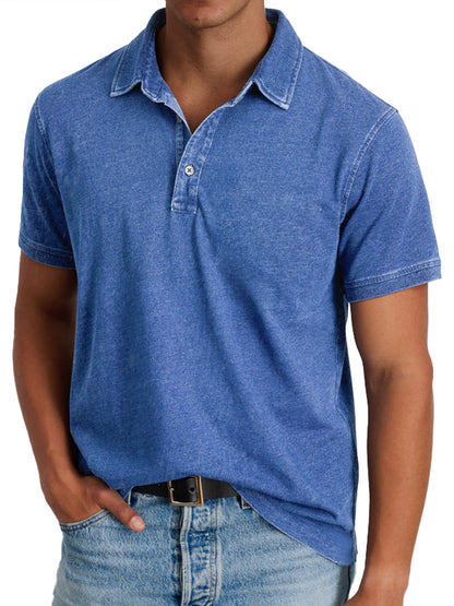 Weston | Men's Washed Short Sleeve Polo Shirt