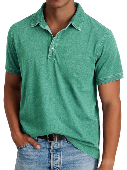 Weston | Men's Washed Short Sleeve Polo Shirt